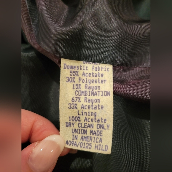 Katherine Lindsay Matthew Sequin Ombre Green Orange Vintage Blazer 16 - Picture 10 of 12